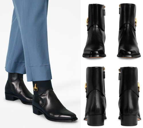 Gucci bottes cheville horsebit - bottes,