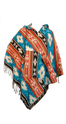 Poncho capuche laine - poncho, en