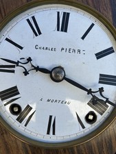 Pendule Oeil de Boeuf Ancienne Horloge Mural Morteau Charles PIERRE Doubs