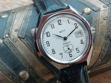 Montre ancienne mécanique homme WITT chromée date MHS 238 - révisée et garantie