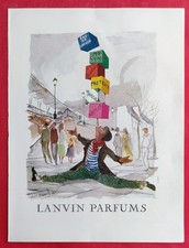 Publicité de presse: Les Parfums LANVIN ill Guillaume GILLET et RONEO - SKI 1954