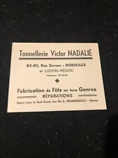petite affichette,tonnellerie victor nadalié,bordeaux et ludon-médoc