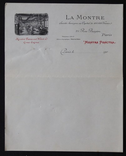 Facture paris 1900 montre - la,
