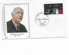 GENERAL DE GAULLE  10e ANNIVERSAIRE DE SON DECES - 1 ENVELOPPE PREMIER JOUR 1980