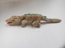 Ancien jeu peluche crocodile yeux en verre années 30 / Longueur 34 cm