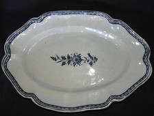 Faïence de ROUEN XVIIIème - Grand plat ovale