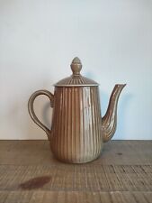Ancienne Cafetière/ Théière/ Verseuse en Porcelaine à Feu MEHUN - Cannelures