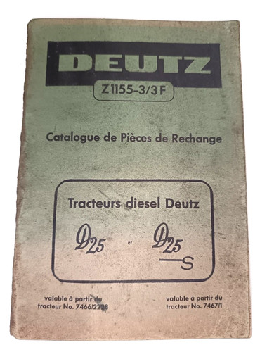 Tracteur catalogue pieces - pieces, de