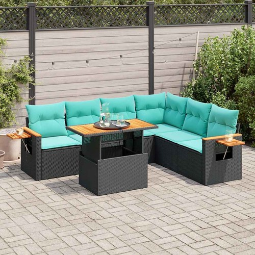 Salon jardin avec coussins - jardin,