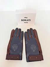 Berluti Gant Signature toile,  cuir  Cachemire Taille 8.5 Noir Marron Neuf 690 €