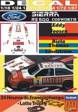DECAL FORD SIERRA RS 500 E. JOOSEN F. BIELA T. LINDSTROM 24 H. SPA 1989 3rd (02)