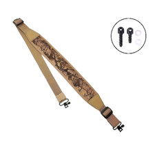 Bretelle néoprène beige carabine de chasse + 2 vis grenadières
