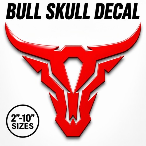Longhorn skull vinyl decal - skull,