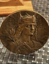 Grande médaille française. Épée casque femme Marianne femme Gallia. Par Morlon.