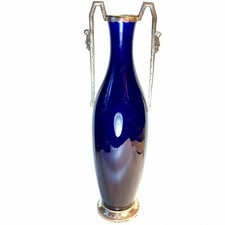 Rare Important Vase Art Déco Monture Bronze Bleu De Sèvres  49 Cm Paul Millet ?