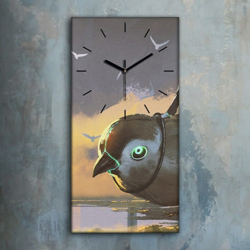 Horloge murale sur toile - , 30x60