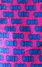 Tissu wax pagne imprimé coloré africain 6 Yards (5,48 metres) 100% Coton  