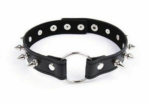 Collier soumise cuir - collier, en