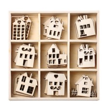 45 Pcs Maison Bois Maisonnette