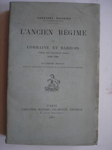Ancien regime lorraine et - l'ancien,
