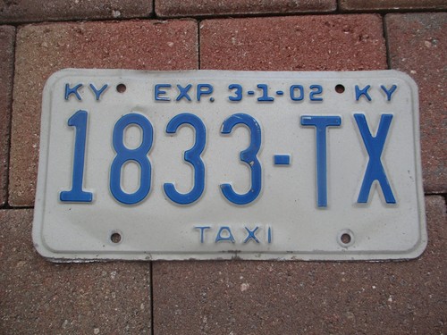 Kentucky 2002 taxi - taxi, license