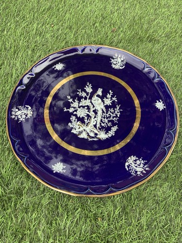 Grand plat uze bleu - st,