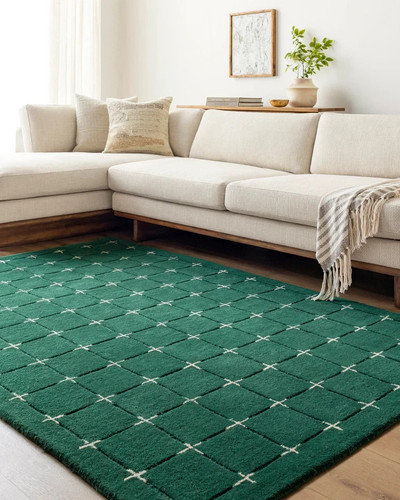 Tapis vert plus laine