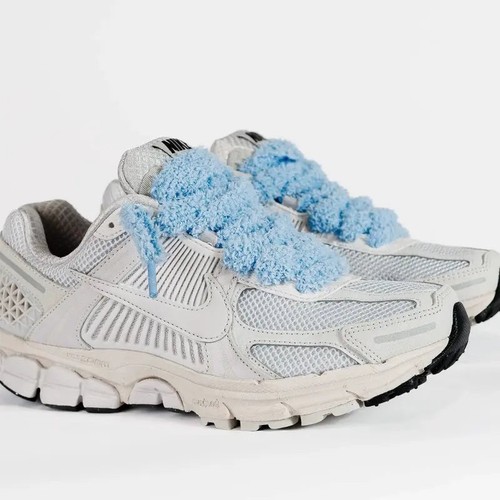 Lacets fluffy épais bleu - Épais,