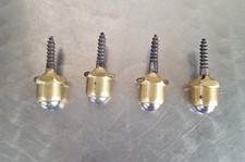 4 ROULETTES "BILLES" "BOULES" POUR MEUBLE DESIGN DESSERTE 1970/80 ART DECO