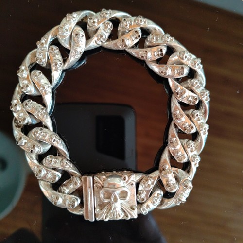 Bracelet crânes argent - bracelet,