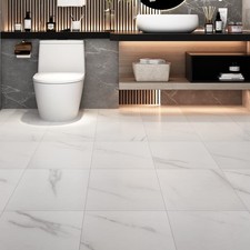 Lino Sol Adhesif Gris 30x30CM Dalle PVC Adhesive Sol Épais Imperméable Lame P...