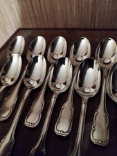 12 Petites Cuillères Orfèvrerie Liberty en Métal Argenté