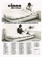 PUBLICITE ADVERTISING 064  1978   CINNA    canapé GAO