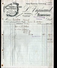 LIMOGES (87) PEINTURES , VERNIS & PRODUITS CHIMIQUES "Marcel VIGNAUD" en 1943