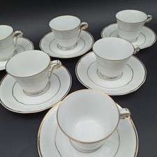LIMOGES BERNARDAUD - 6 TASSES À CAFÉ / MOKA EN PORCELAINE 