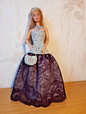 Robe longue violette, parme et