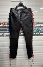 Nouveau pantalon en cuir noir