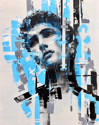 Tableau peinture acrylique - à,