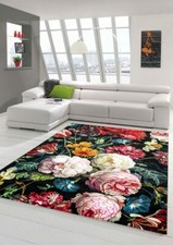 Tapis fleurs salon tapis