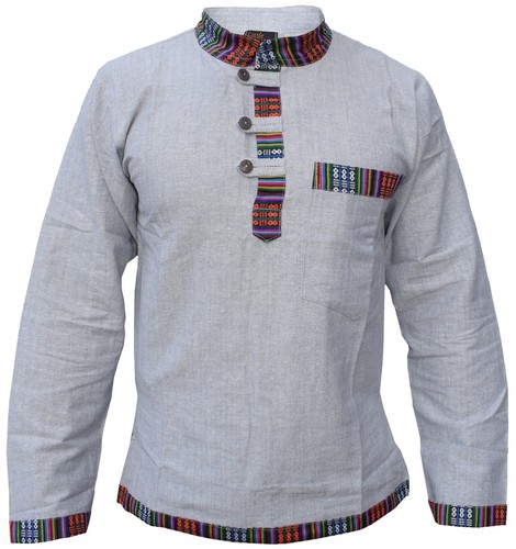 Chemise grand père ethnique - chemise, grand-père