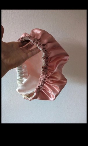 Bonnet nuit soie rose - bonnet, en