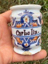 Pot à Pharmacie Miniature Faience Polychrome XIX ème Siècle