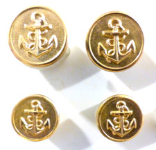 4  boutons ANCRE de MARINE  15/18 mm