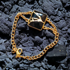 Bracelet Kintsugi en onyx noir