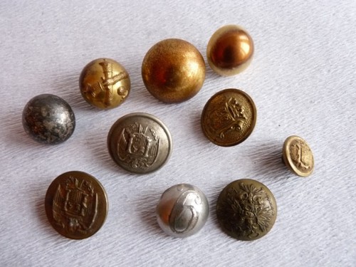 Antique military buttons 10 - military,