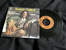 Vinyle 45 tours Dédicacé Autograph Francis Cabrel Les murs de poussière