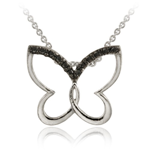 925 argent diamant noir accent - 925,