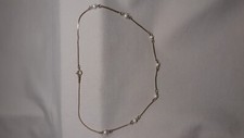 collier ancien ras le cou chaine et perles très fin C26