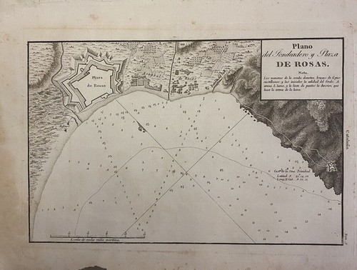 Carte marine ancienne rosas - de,