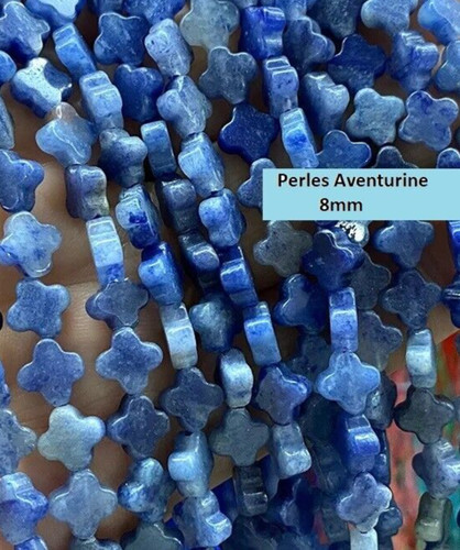 Lot perles aventurine bleue - perles,